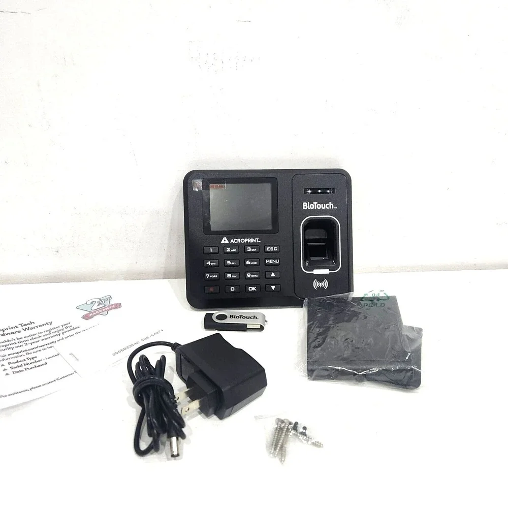 BioTouch Fingerprint Time Clock‎ – Acroprint – No Monthly Fee, USB & Secure Log